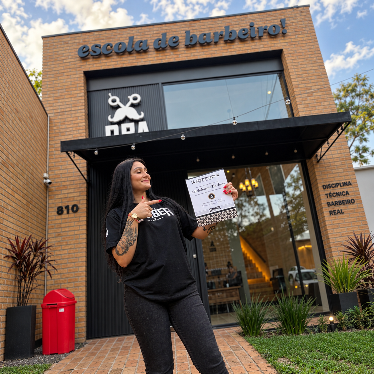 História de Karina, barbeira formada pela unidade de Dourados da DBA